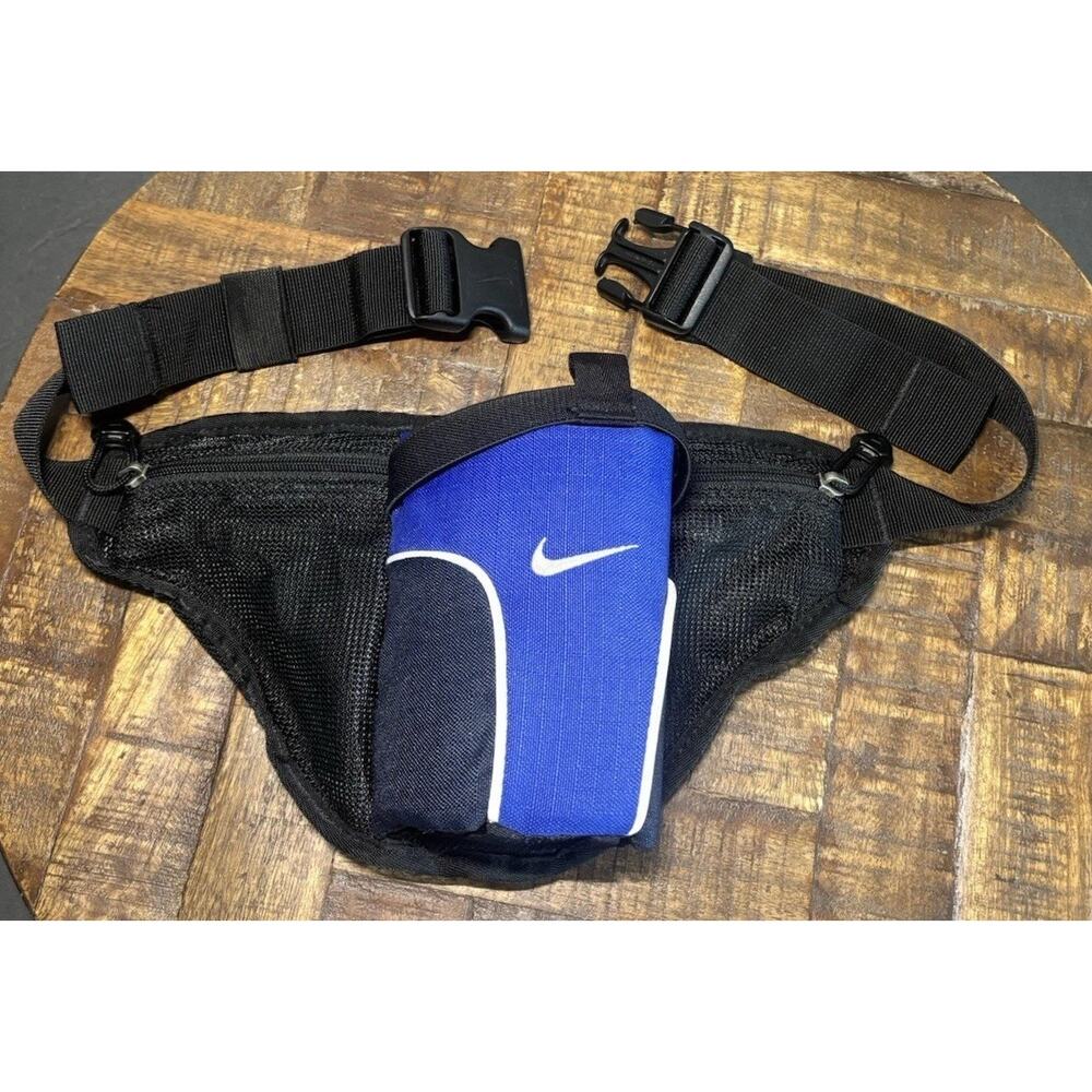 Nike Waist Water Bottle Holder Bag With Zip Pockets Hiking Pack Black